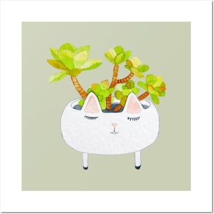 Kawaii succulent Posters and Art